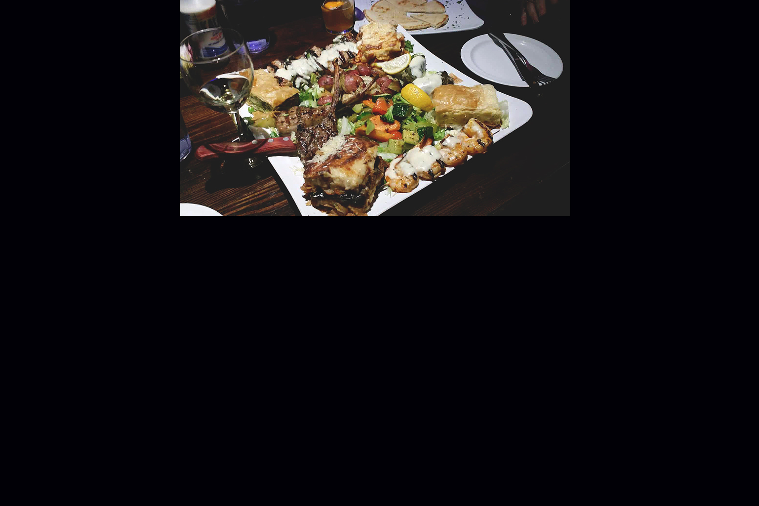 A catering line of Mexican food is shown